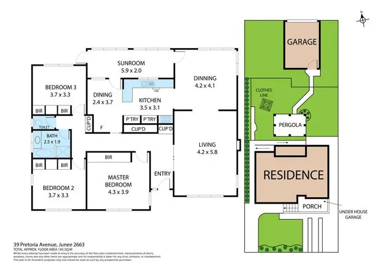 Floorplan of Homely house listing, 39 Pretoria Avenue, Junee NSW 2663