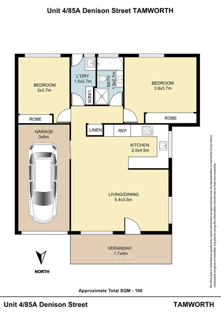 Floorplan of Homely villa listing, 4/85a Denison Street, Tamworth NSW 2340