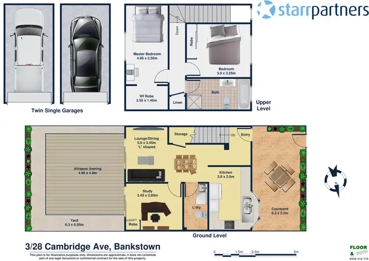 Floorplan of Homely townhouse listing, 3/28 Cambridge Ave, Bankstown NSW 2200