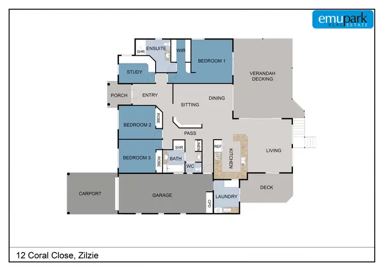 Floorplan of Homely house listing, 12 Coral Close, Zilzie QLD 4710