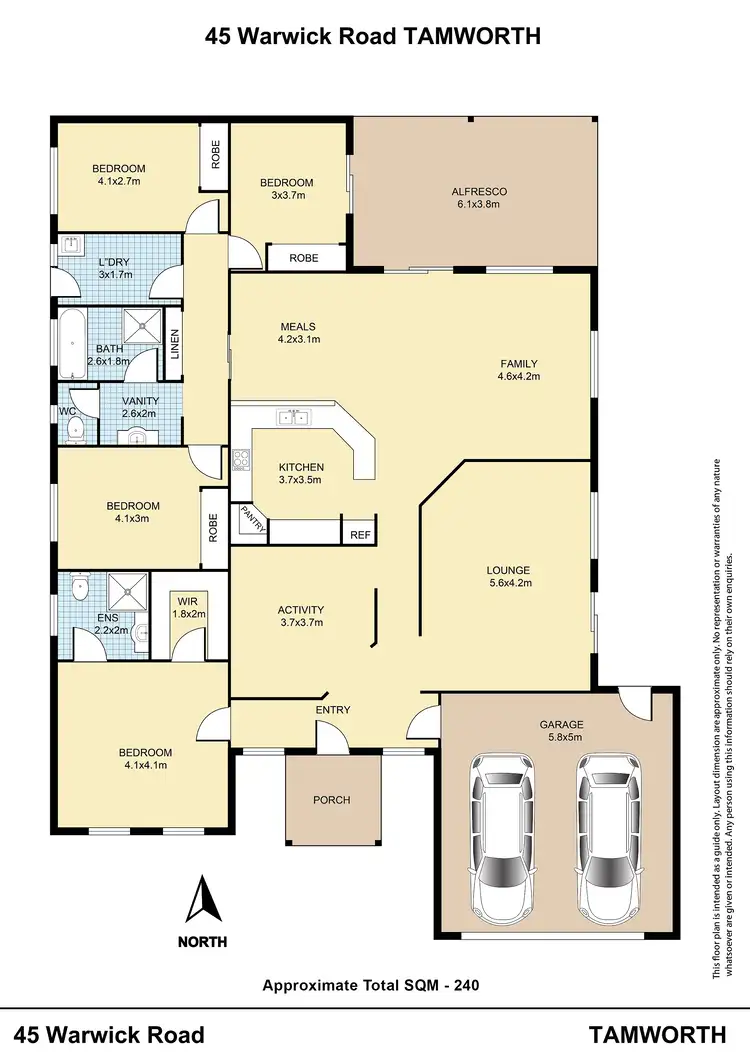 Floorplan of Homely house listing, 45 Warwick Road, Tamworth NSW 2340