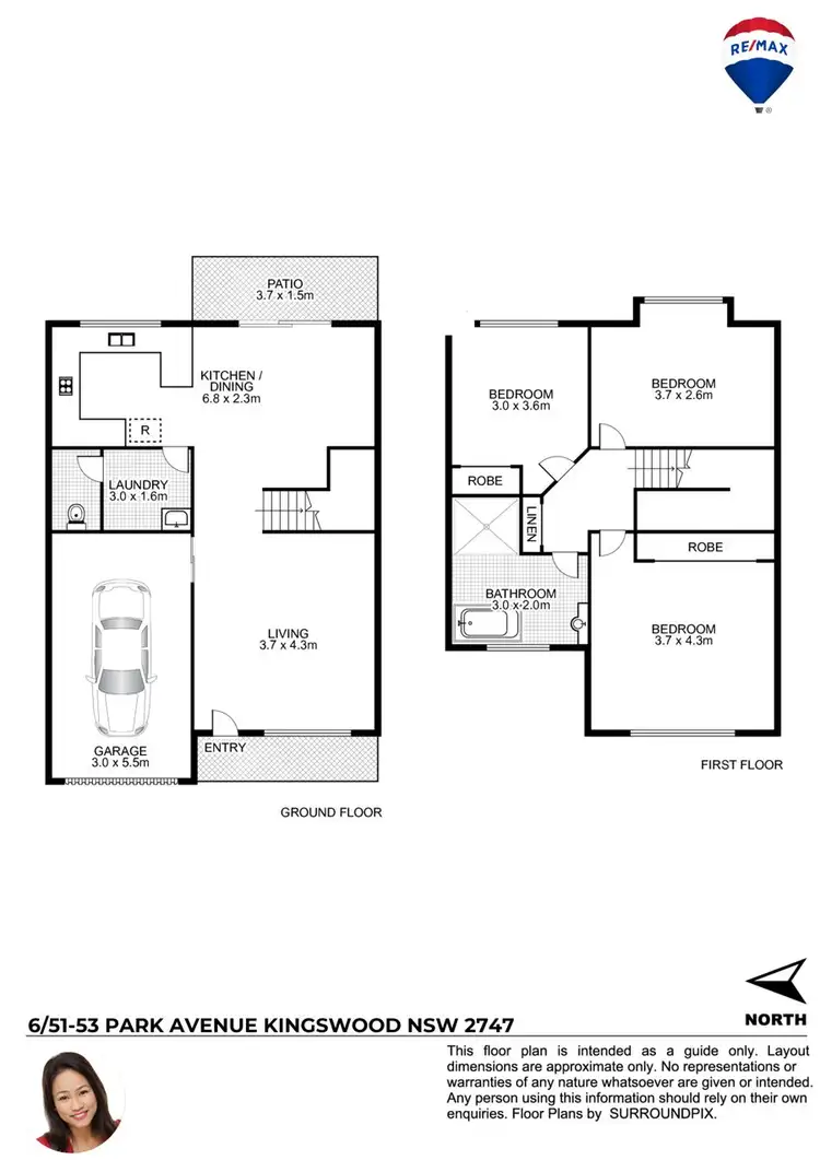 Floorplan of Homely townhouse listing, 6/51-53 PARK AVENUE, Kingswood NSW 2747