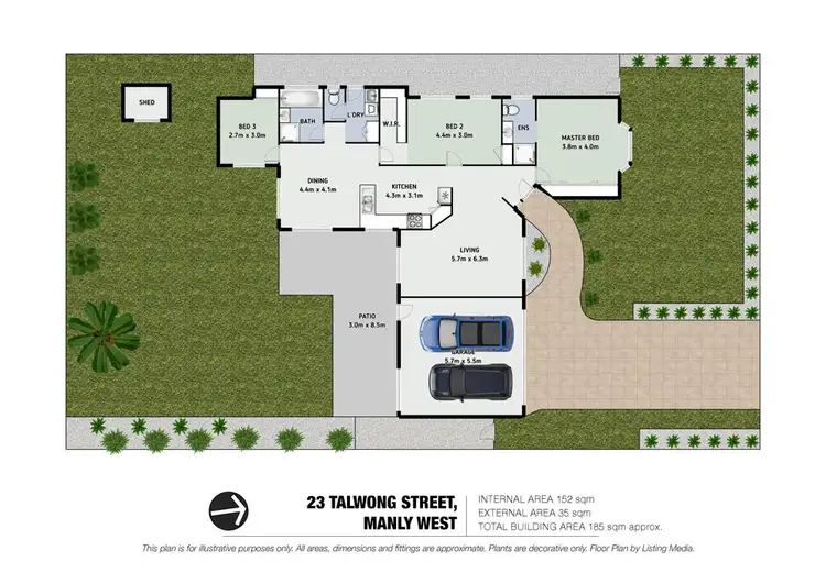 Floorplan of Homely house listing, 23 Talwong Street, Manly West QLD 4179
