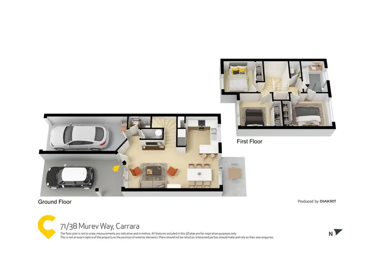 Floorplan of Homely townhouse listing, 71/38 Murev Way, Carrara QLD 4211