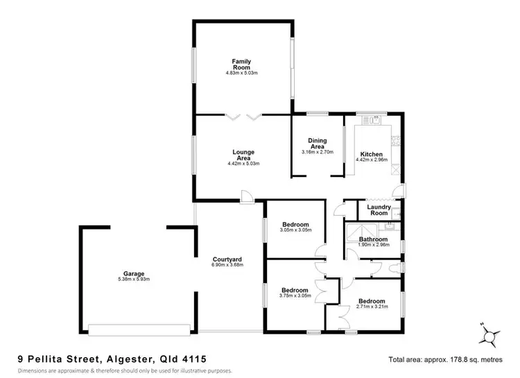 Floorplan of Homely house listing, 9 Pellita Street, Algester QLD 4115