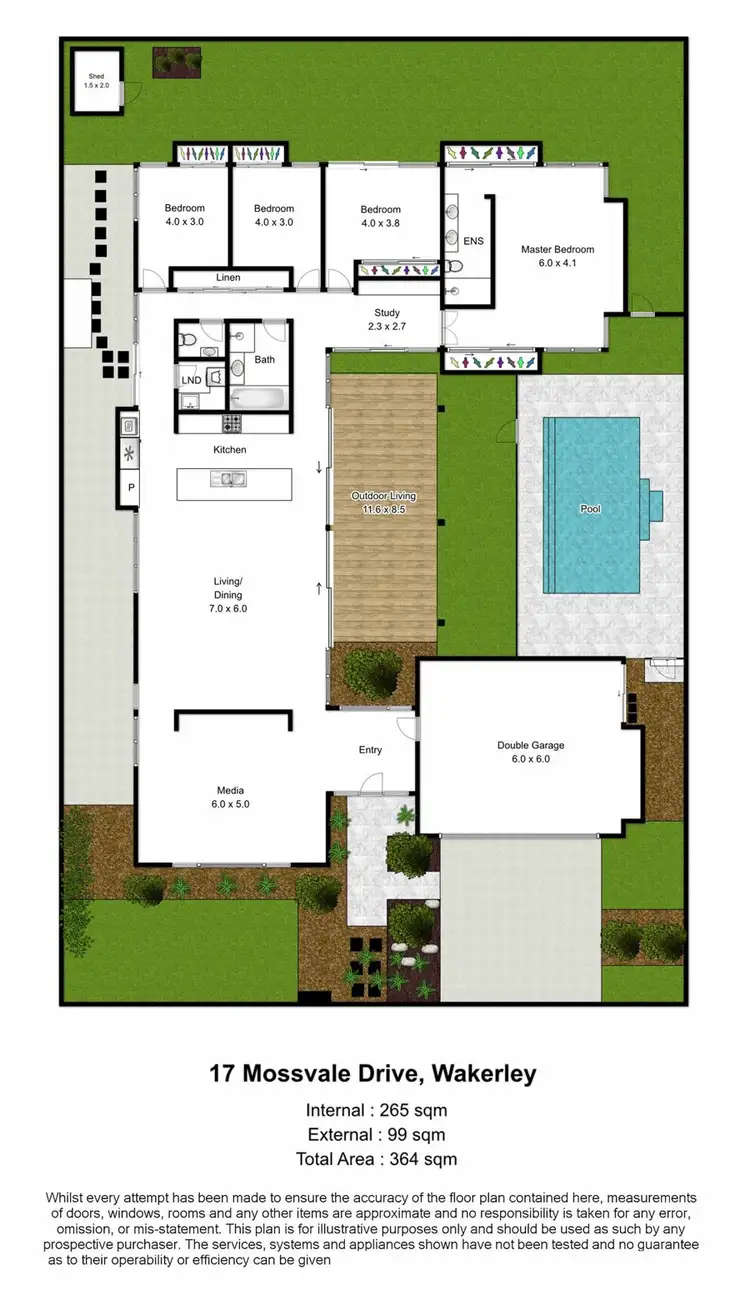 Floorplan of Homely house listing, 17 Mossvale Drive, Wakerley QLD 4154