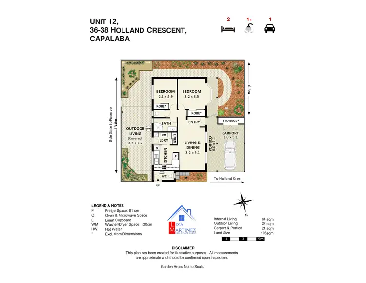 Floorplan of Homely villa listing, 12/36 - 38 Holland Crescent, Capalaba QLD 4157
