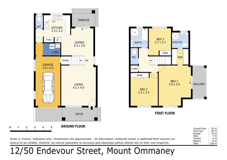 Floorplan of Homely townhouse listing, 12/50 Endeavour Street, Mount Ommaney QLD 4074