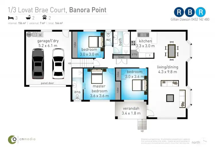 Floorplan of Homely semi-detached listing, 1/3 Lovat Brae Court, Banora Point NSW 2486