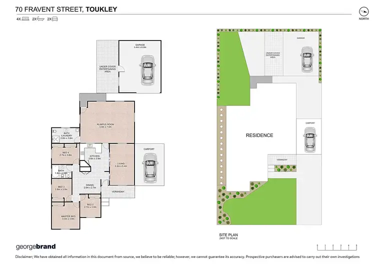 Floorplan of Homely house listing, 70 Fravent Street, Toukley NSW 2263