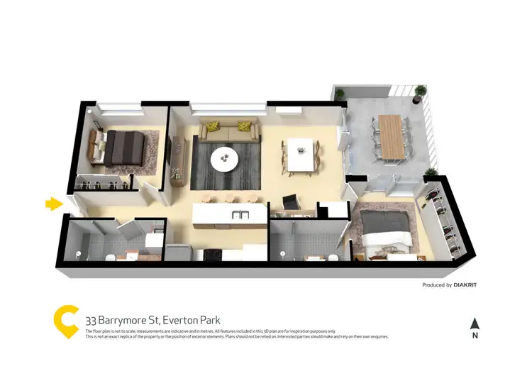 Floorplan of Homely unit listing, 4/33 Barrymore Street, Everton Park QLD 4053
