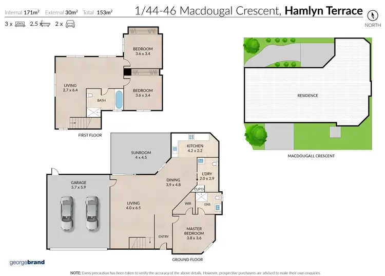 Floorplan of Homely townhouse listing, 1/44-46 Macdougall Crescent, Hamlyn Terrace NSW 2259