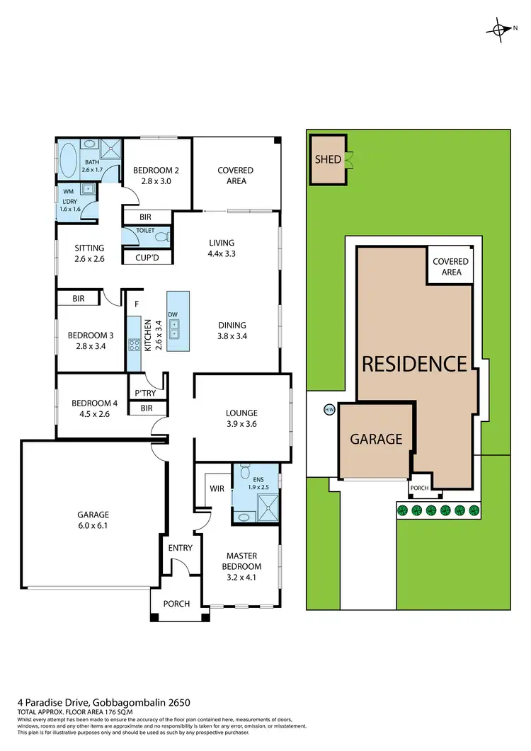Floorplan of Homely house listing, 4 Paradise Drive, Gobbagombalin NSW 2650