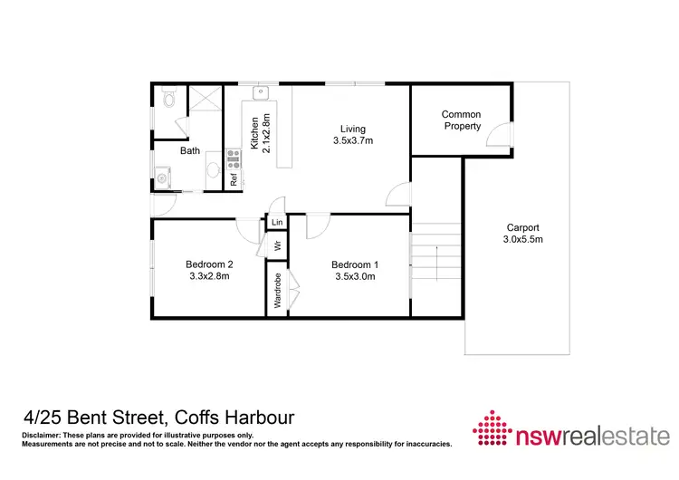 Floorplan of Homely unit listing, 4/25 Bent Street, Coffs Harbour NSW 2450