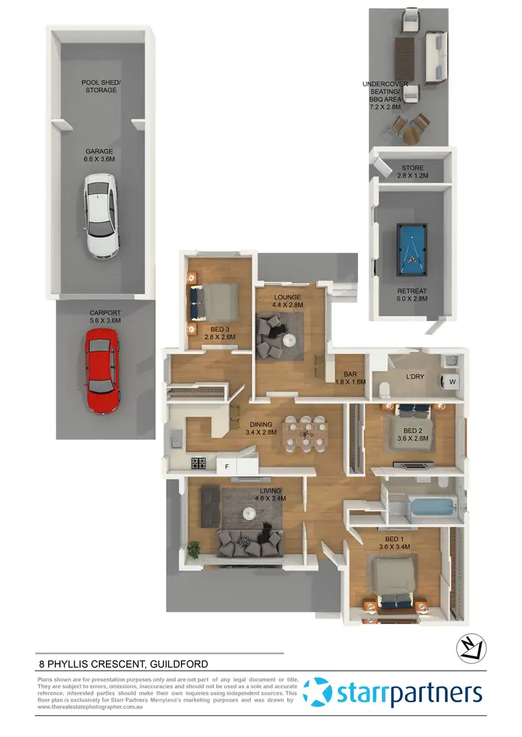 Floorplan of Homely house listing, 8 Phyllis Crescent, Guildford NSW 2161