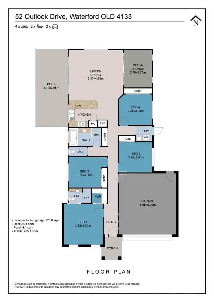Floorplan of Homely house listing, 52 Outlook Drive, Waterford QLD 4133