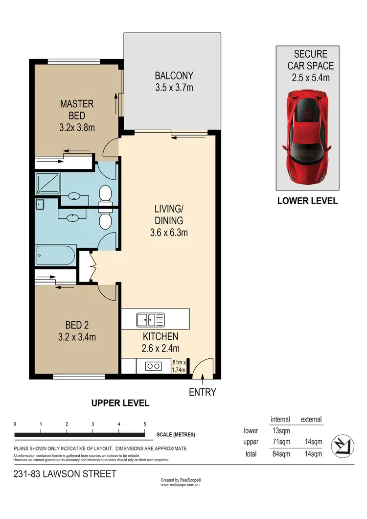 Floorplan of Homely unit listing, 231/83 Lawson Street, Morningside QLD 4170