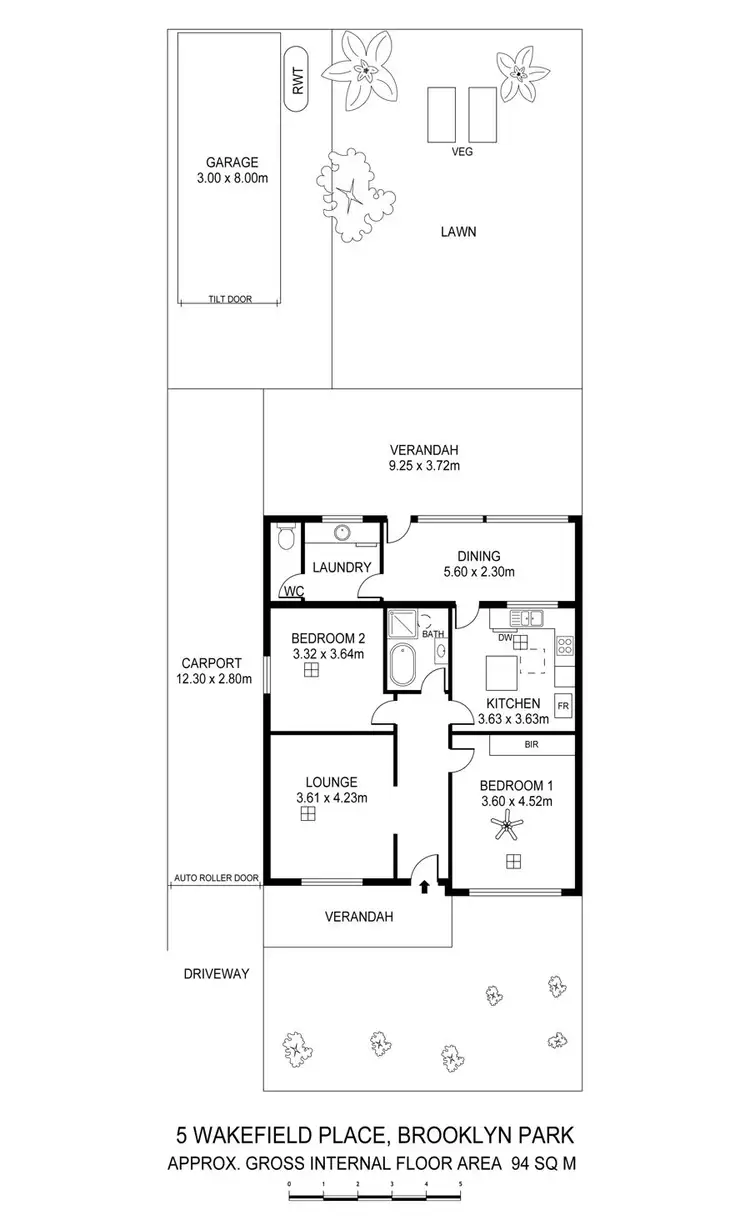 Floorplan of Homely house listing, 5 Wakefield Place, Brooklyn Park SA 5032