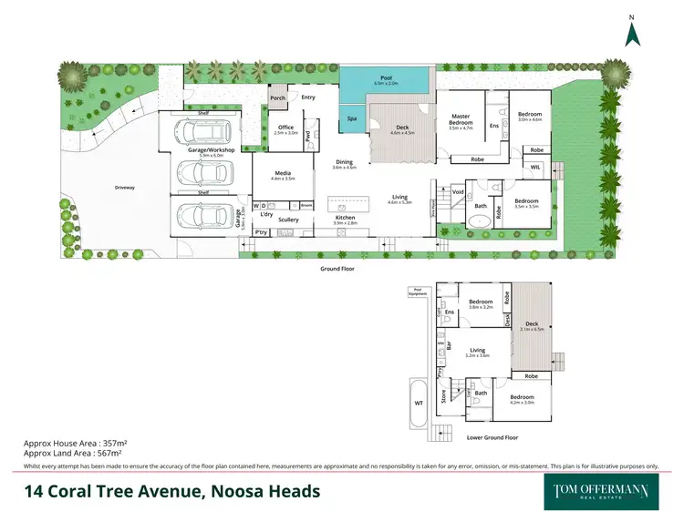 Floorplan of Homely house listing, 14 Coral Tree Avenue, Noosa Heads QLD 4567