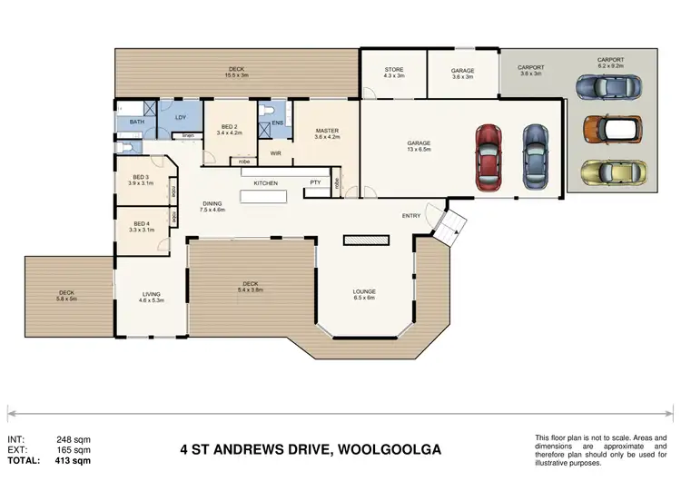 Floorplan of Homely house listing, 4 St Andrews Drive, Woolgoolga NSW 2456