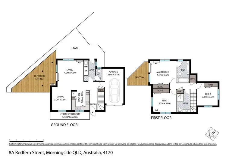 Floorplan of Homely townhouse listing, 8a (4/14) Redfern Street, Morningside QLD 4170