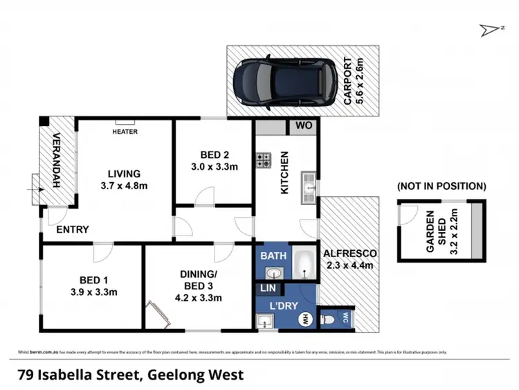 Floorplan of Homely house listing, 79 Isabella Street, Geelong West VIC 3218