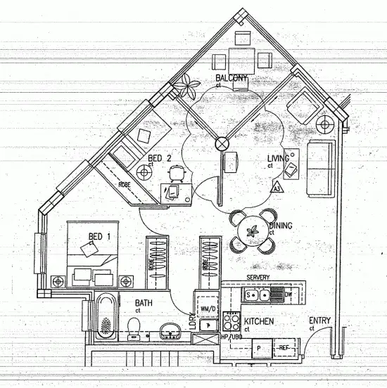Floorplan of Homely apartment listing, 305/220 Melbourne Street, South Brisbane QLD 4101