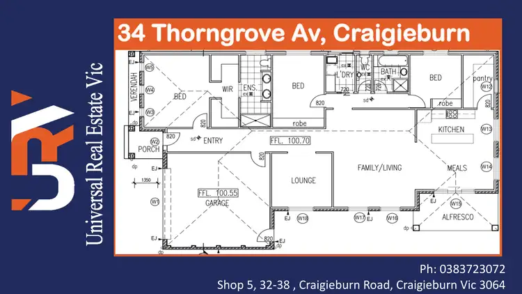 Floorplan of Homely house listing, 34 Thorngrove Avenue, Craigieburn VIC 3064