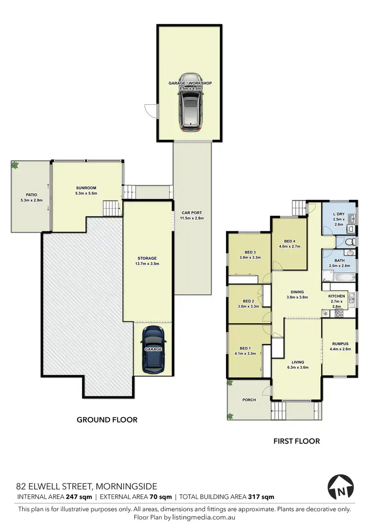 Floorplan of Homely house listing, 82 Elwell Street, Morningside QLD 4170