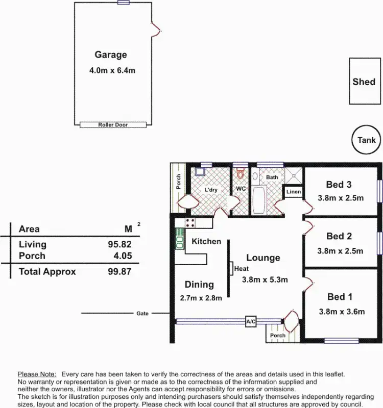 Floorplan of Homely house listing, 5 Petherton Road, Davoren Park SA 5113