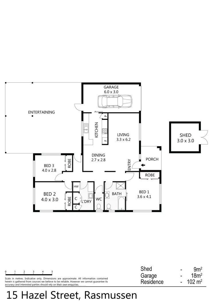 Floorplan of Homely house listing, 15 Hazel Street, Rasmussen QLD 4815