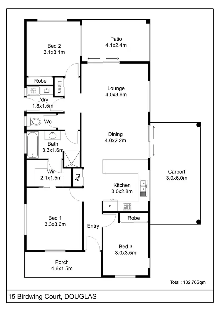 Floorplan of Homely house listing, 15 Birdwing Court, Douglas QLD 4814