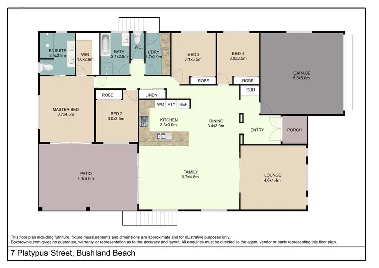 Floorplan of Homely house listing, 7 Platypus Street, Bushland Beach QLD 4818