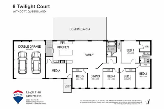 Floorplan of Homely house listing, 8 Twilight Court, Withcott QLD 4352