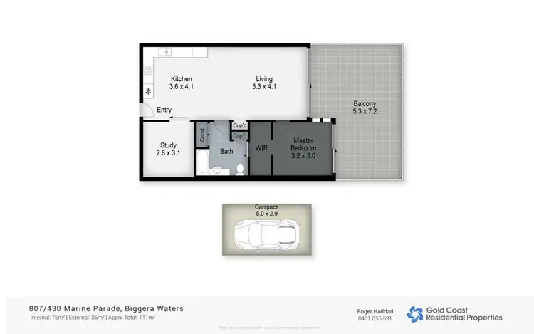 Floorplan of Homely apartment listing, 807/430 Marine Parade, Biggera Waters QLD 4216