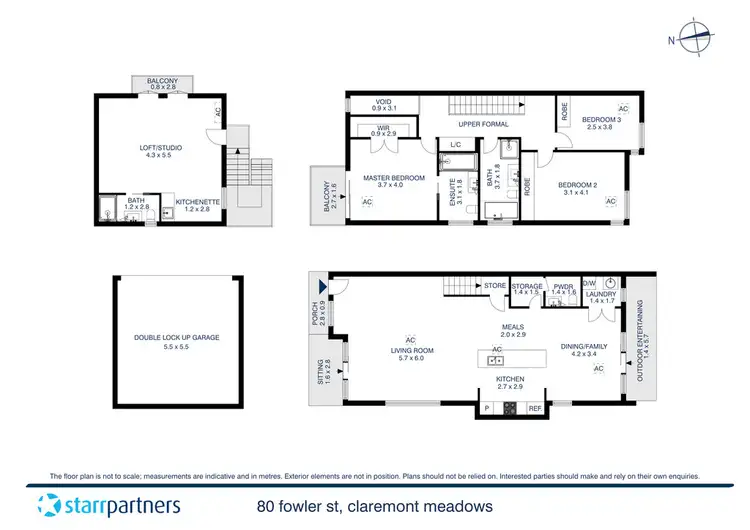 Floorplan of Homely semi-detached listing, 80 Fowler Street, Claremont Meadows NSW 2747
