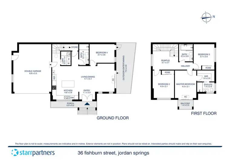 Floorplan of Homely semi-detached listing, 36 Fishburn Street, Jordan Springs NSW 2747