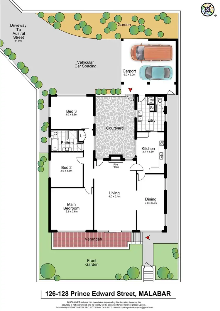 Floorplan of Homely house listing, 126 - 128 Prince Edward Street, Malabar NSW 2036
