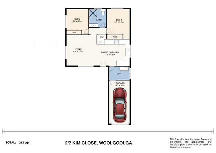 Floorplan of Homely house listing, 2/7 Kim Close, Woolgoolga NSW 2456