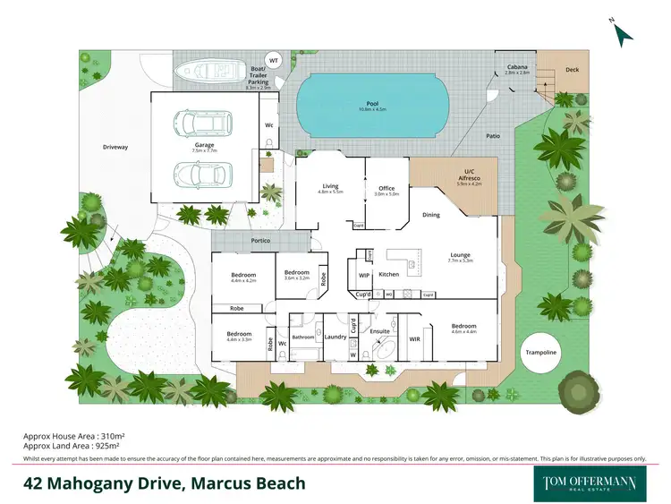 Floorplan of Homely house listing, 42 Mahogany Drive, Marcus Beach QLD 4573
