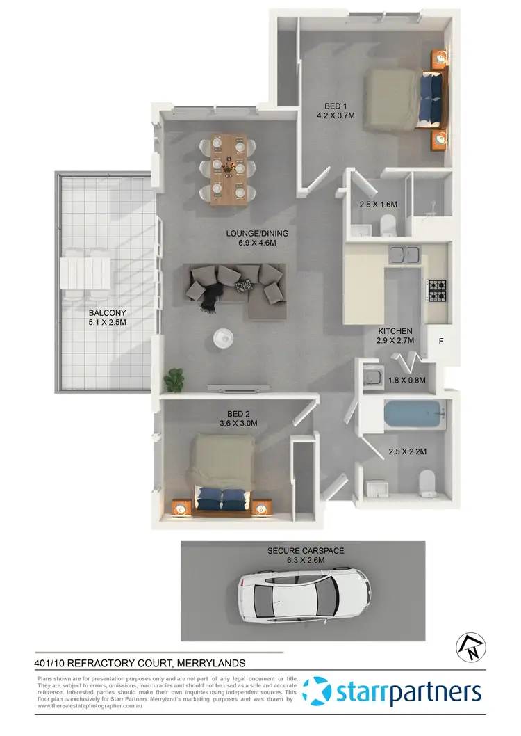 Floorplan of Homely unit listing, 401/10 Refractory Court, Merrylands NSW 2160