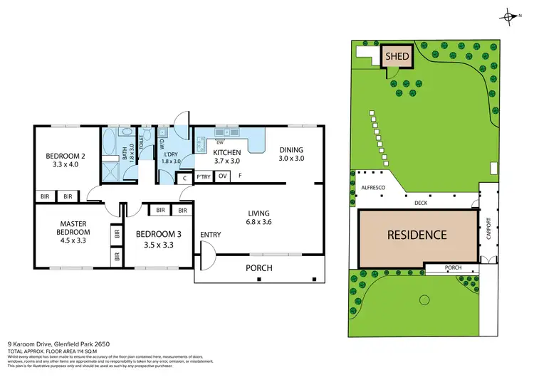 Floorplan of Homely house listing, 9 Karoom Drive, Glenfield Park NSW 2650