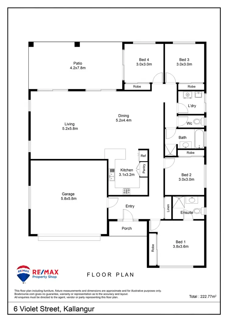 Floorplan of Homely house listing, 6 Violet Street, Kallangur QLD 4503