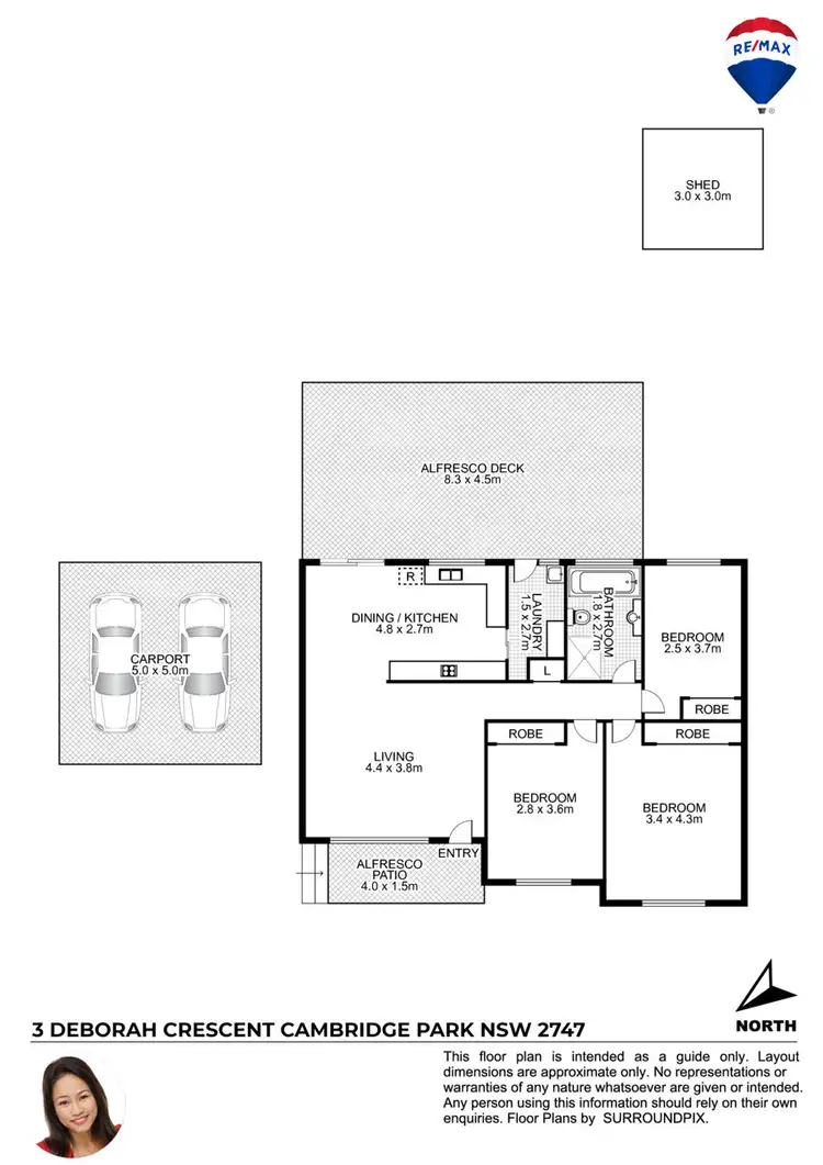 Floorplan of Homely house listing, 3 DEBORAH CRESCENT, Cambridge Park NSW 2747
