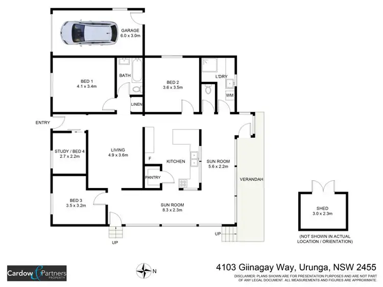Floorplan of Homely house listing, 4103 Giinagay Way, Urunga NSW 2455
