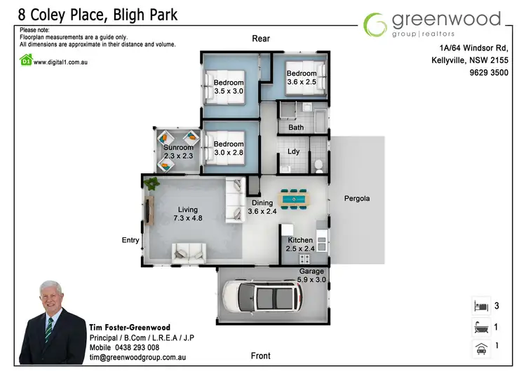 Floorplan of Homely house listing, 8 Coley Place, Bligh Park NSW 2756