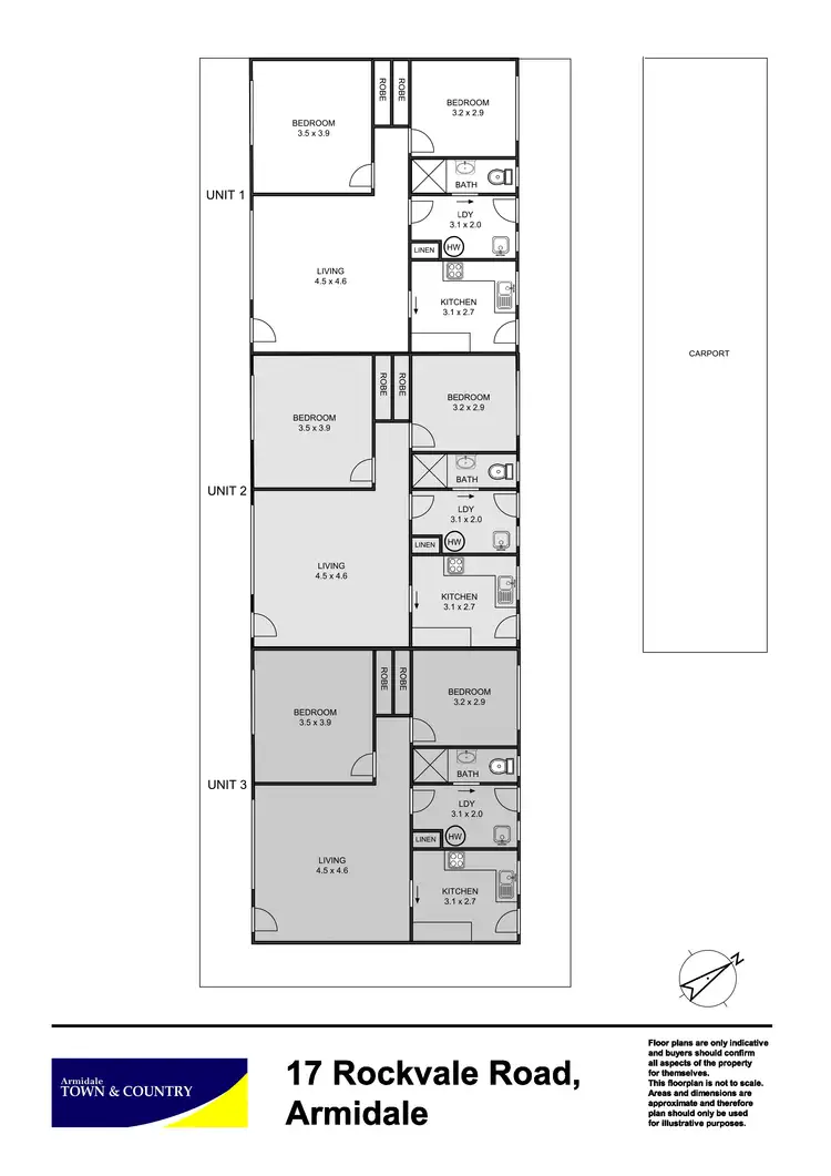 Floorplan of Homely semi-detached listing, 17 Rockvale Road, Armidale NSW 2350