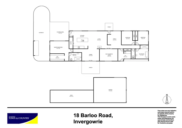 Floorplan of Homely rural property listing, 18 Barloo Road, Armidale NSW 2350