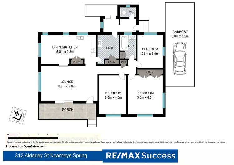 Floorplan of Homely house listing, 312 Alderley Street, Kearneys Spring QLD 4350
