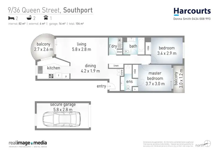 Floorplan of Homely apartment listing, 9/36 Queen Street, Southport QLD 4215